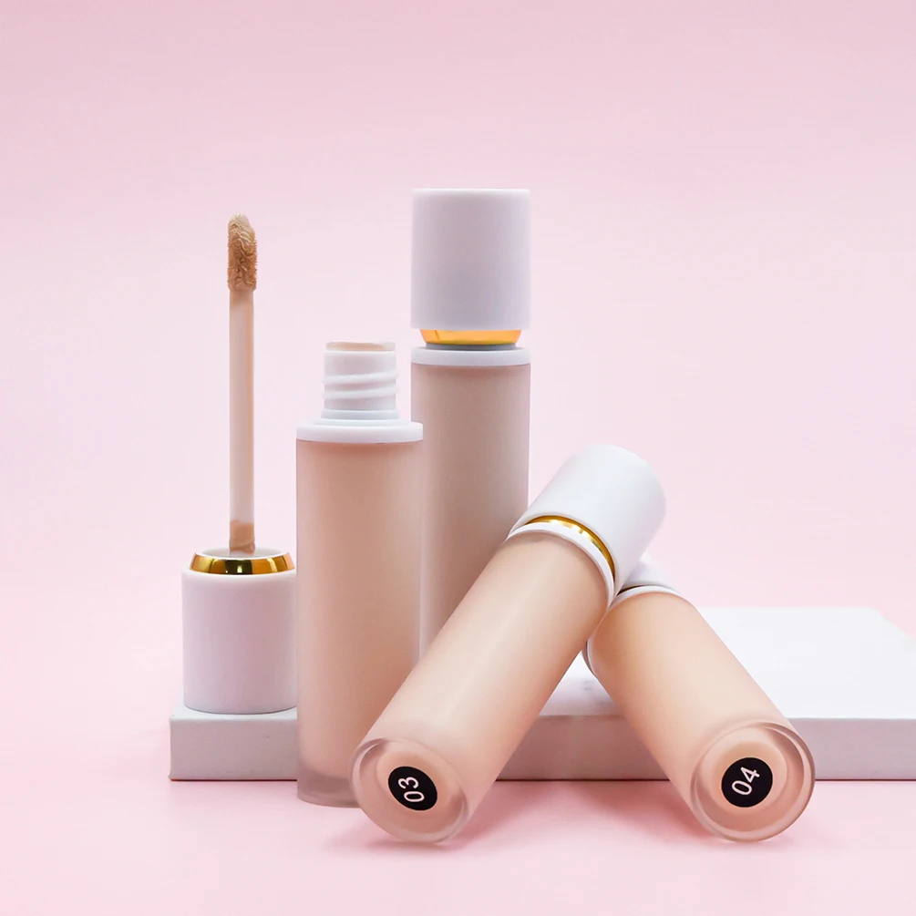 맞춤형 30가지 색상 리퀴드 컨실러 자체 브랜드 풀 커버리지 오래 지속되는 방수 보습 메이크업 도매 흰색 튜브