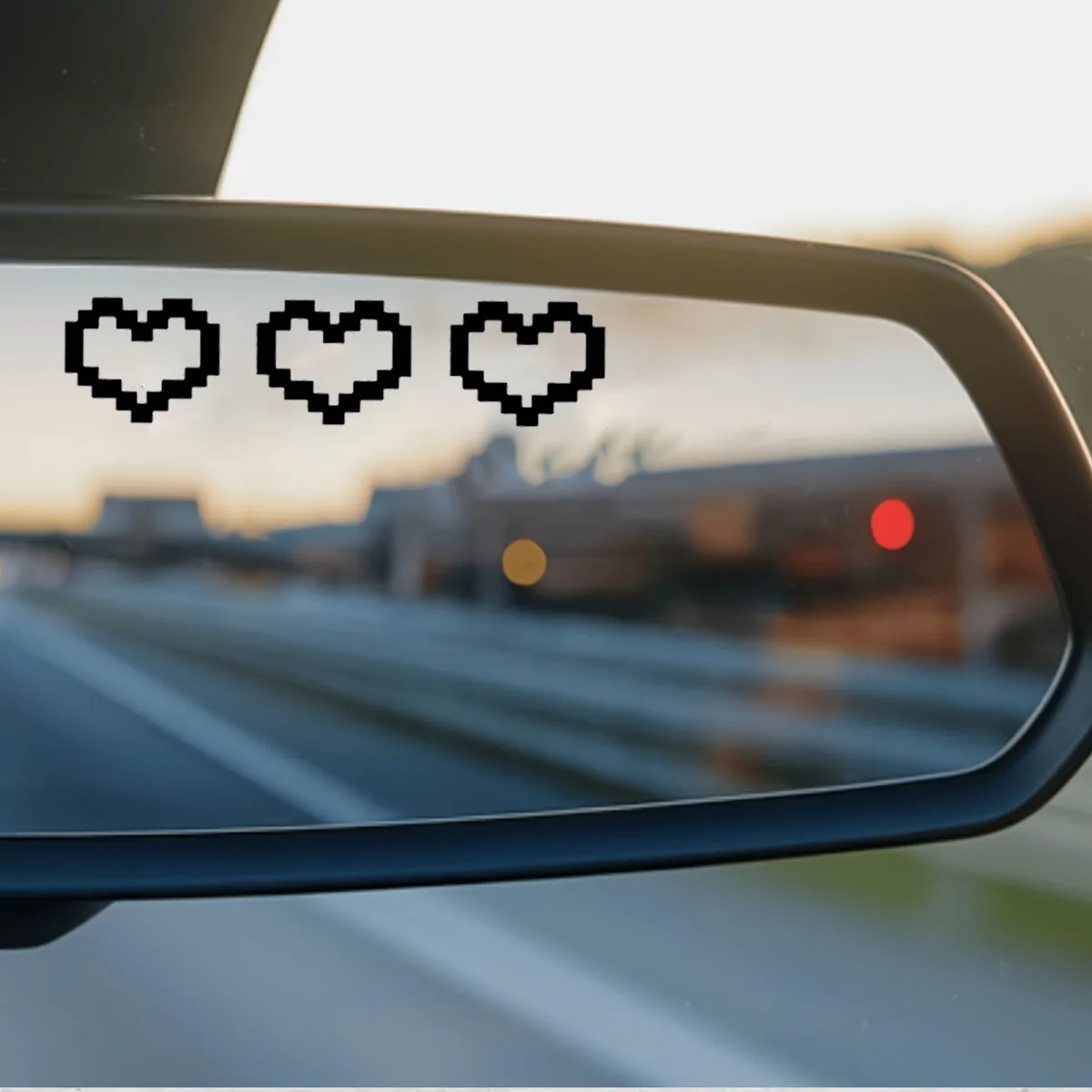Mosaic Heart Pixel Love Car Sticker, Sticker Window Decoration Waterproof Sticker Headlight Taillight Decoration Sticker