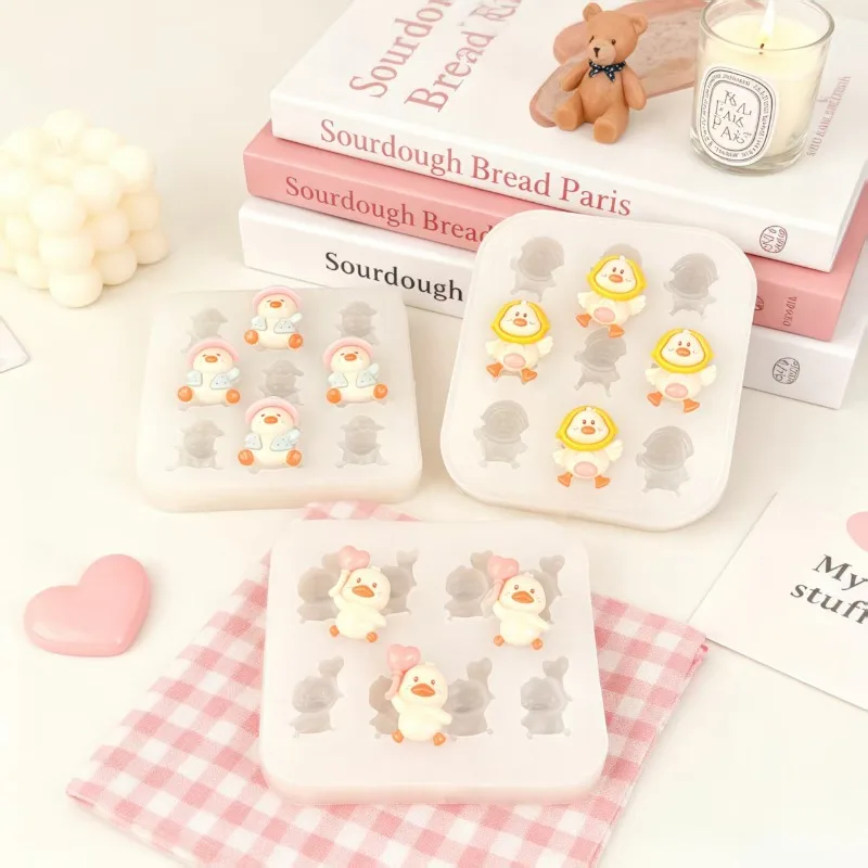 DIY Cute Duckling Silicone Mold DIY Crystal Epoxy Aromatherapy Plaster Silicone Mold Cake Decoration Accessories Molds