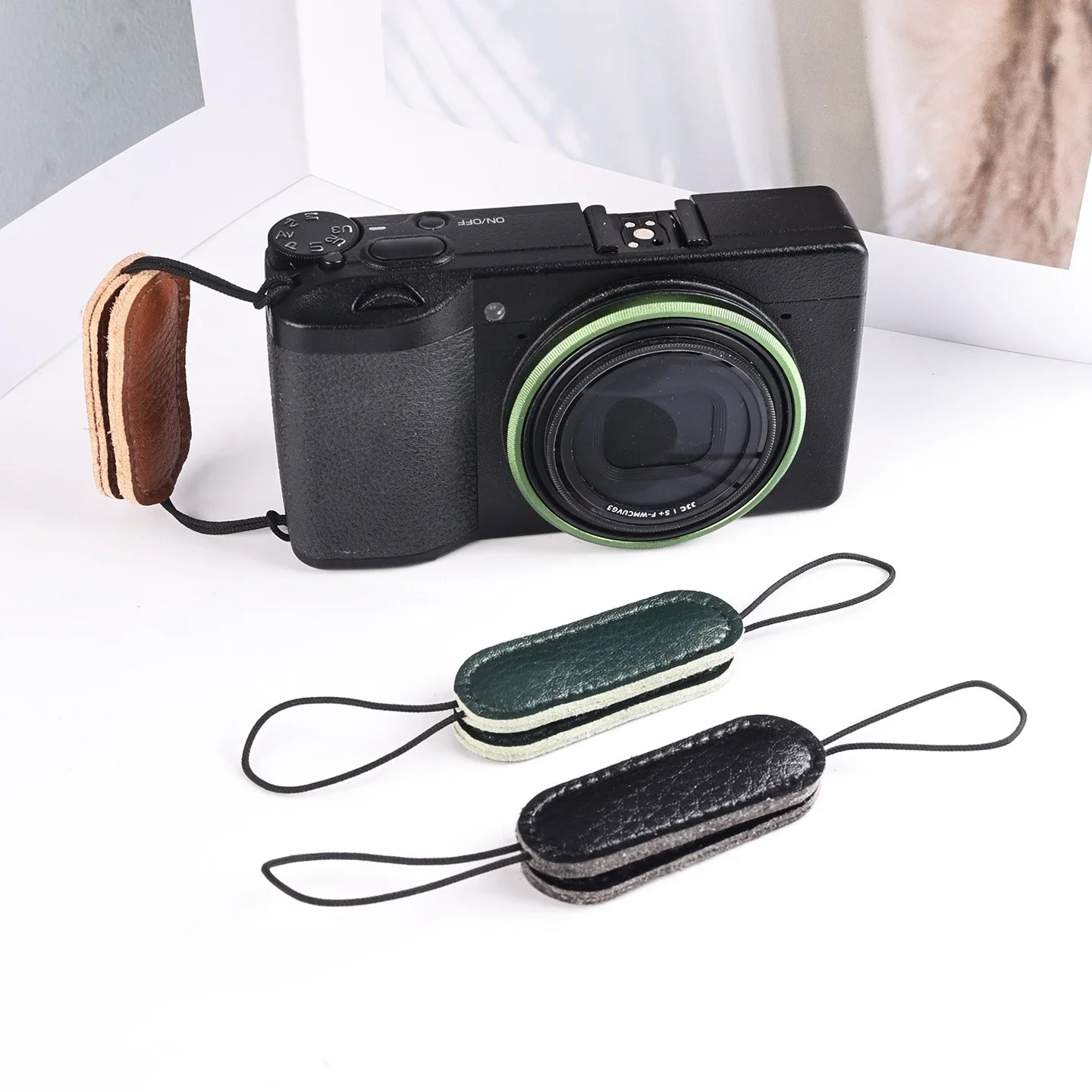 

Genuine Leather Camera Finger Strap For Ricoh GR GR2 gr3x gr4 Mirrorless Camera Anti-Loss Finger Ring Camera Hand Strap