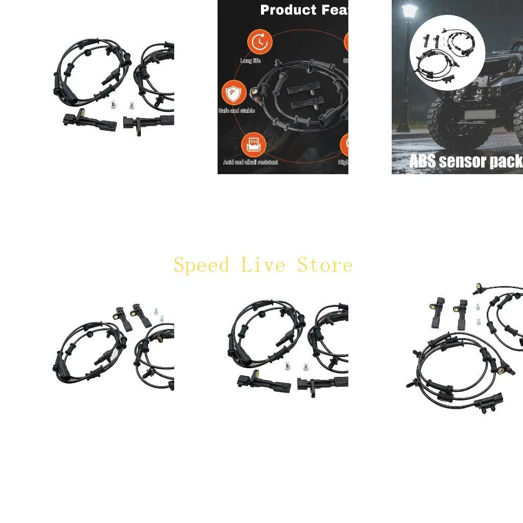 547C OEM 68003281AA+52125003AB ABS Speed Assembly For Front & Rear, Left & Right Plug And Play Design