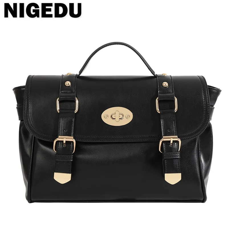 NIGEDU woman handbag luxury designer crossbody bag for ladies Shoulder bag Elegant Commuting lady office Briefcase big totes