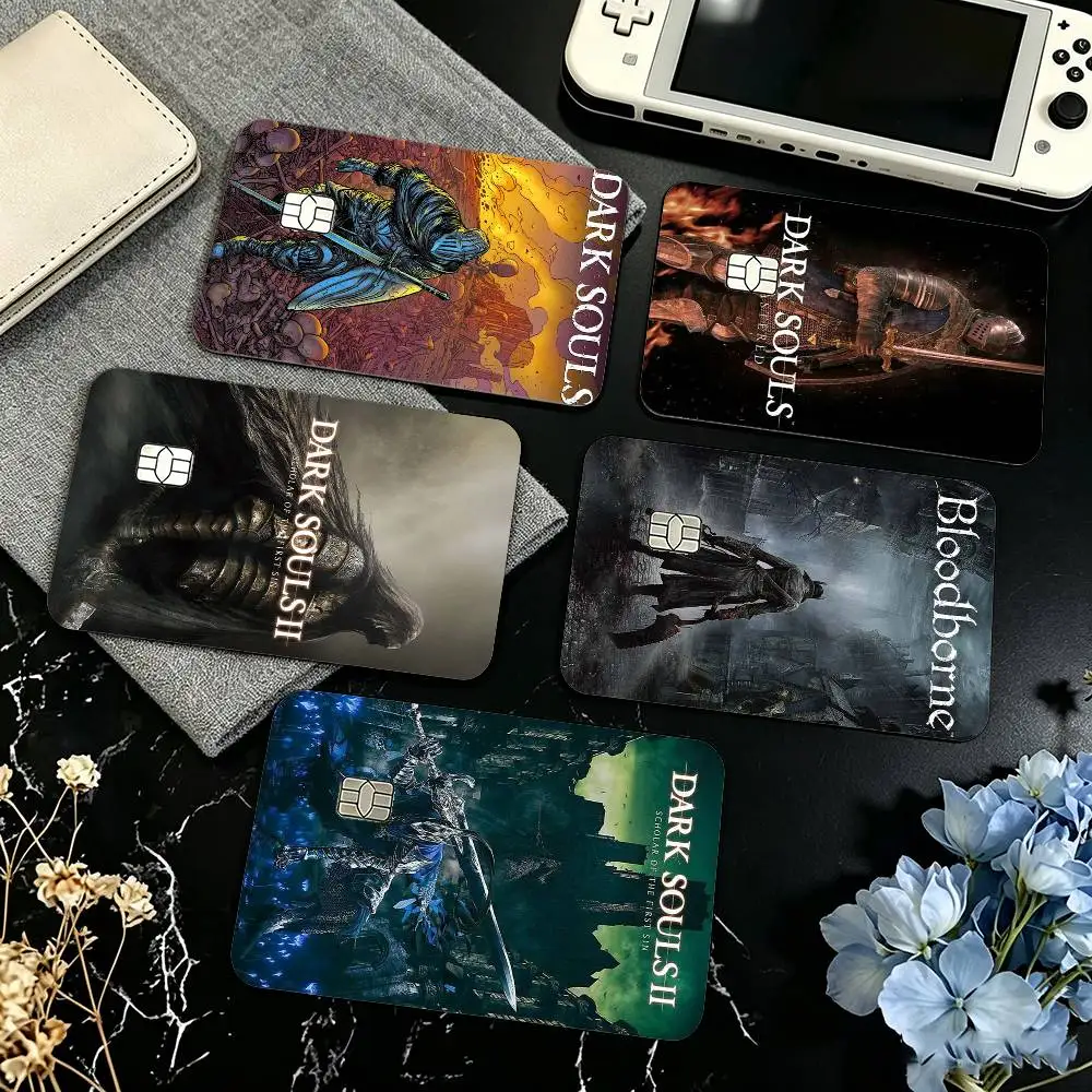 Game D-Dark S-Souls Credit Card HD Stickers Game Card Decal Small Chip Waterproof Sticker Gift