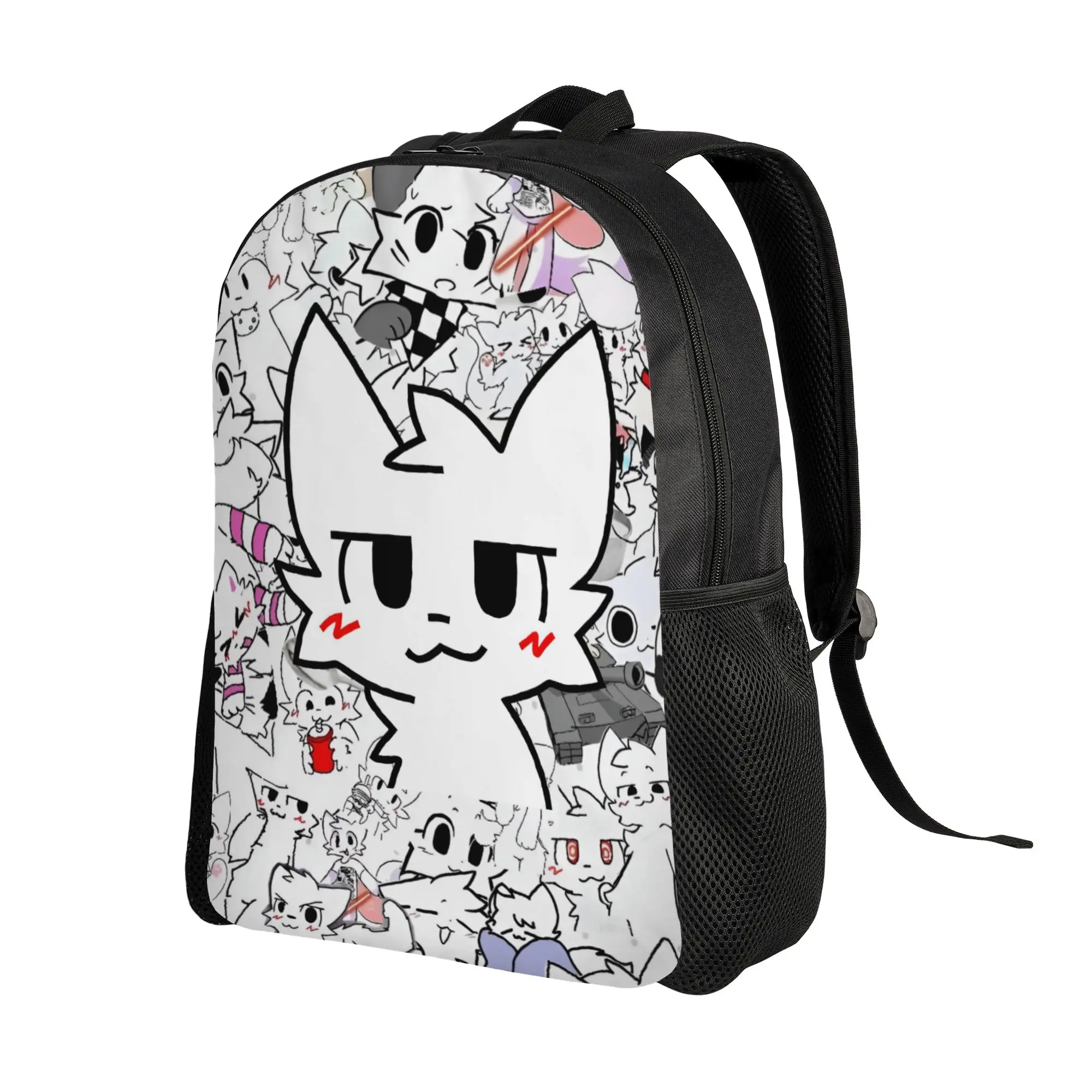 Custom Boykisser Silly Cat Backpack for Men Women Water Resistant College School Cartoon Bag Printing Bookbags