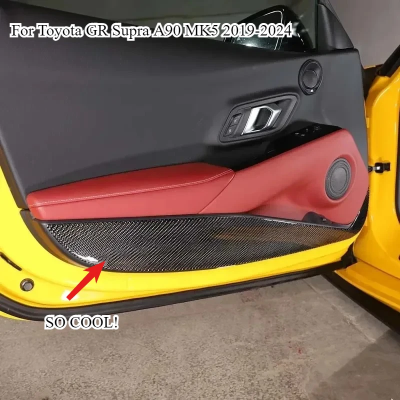 

Soft Carbon Fiber Car Door Protection Anti-kick Protection Panel Cover Trim For Toyota GR Supim Sticker Interior Car Accessories