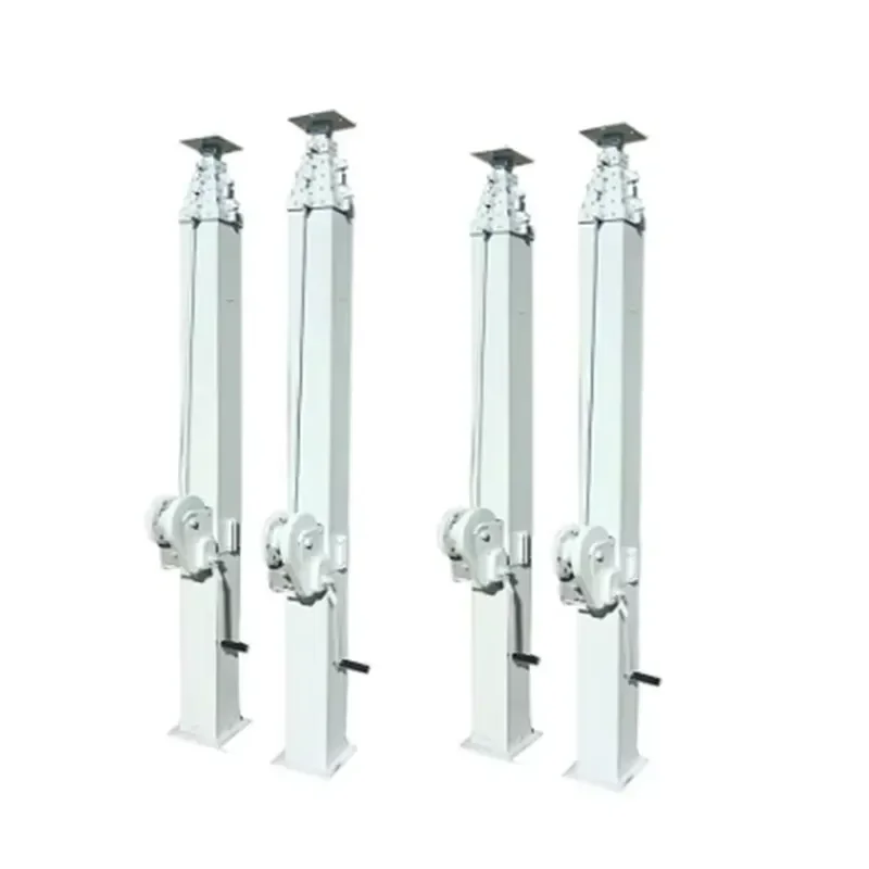2026Hand Crank Telescopic Mast for Ground Use with Square Tube 40kg Payload Customizable Height up to 9m