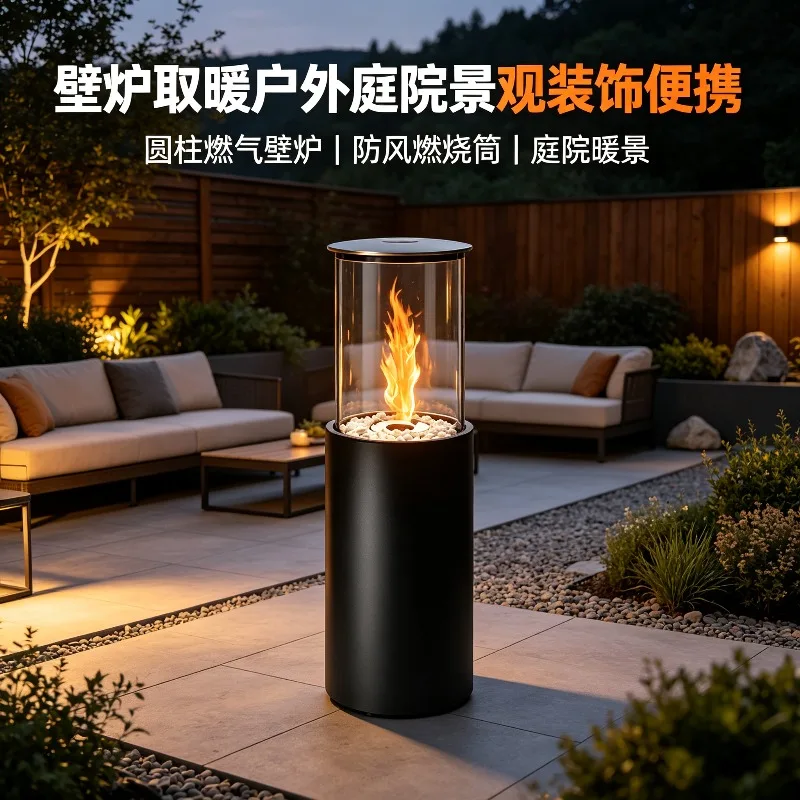 Portable Outdoor Fireplace Heater Patio Landscape Decoration For Backyard Camping Winter Warm Home Garden Ornament