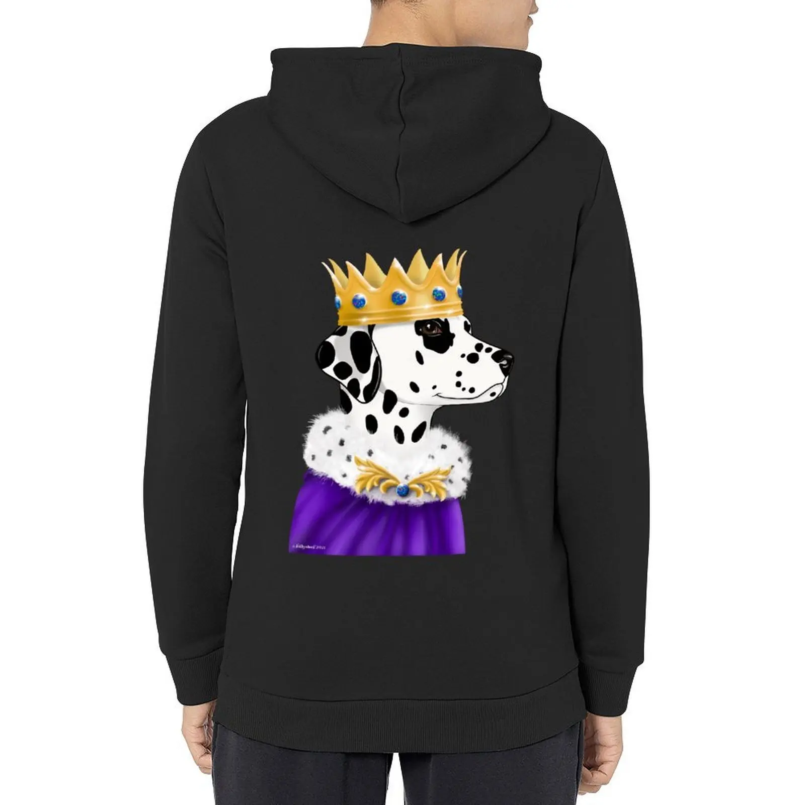 

Dalmatian If the Crown Fits black spotted Hoodie male clothes mens designer clothes men wear hoodies and sweatshirts new