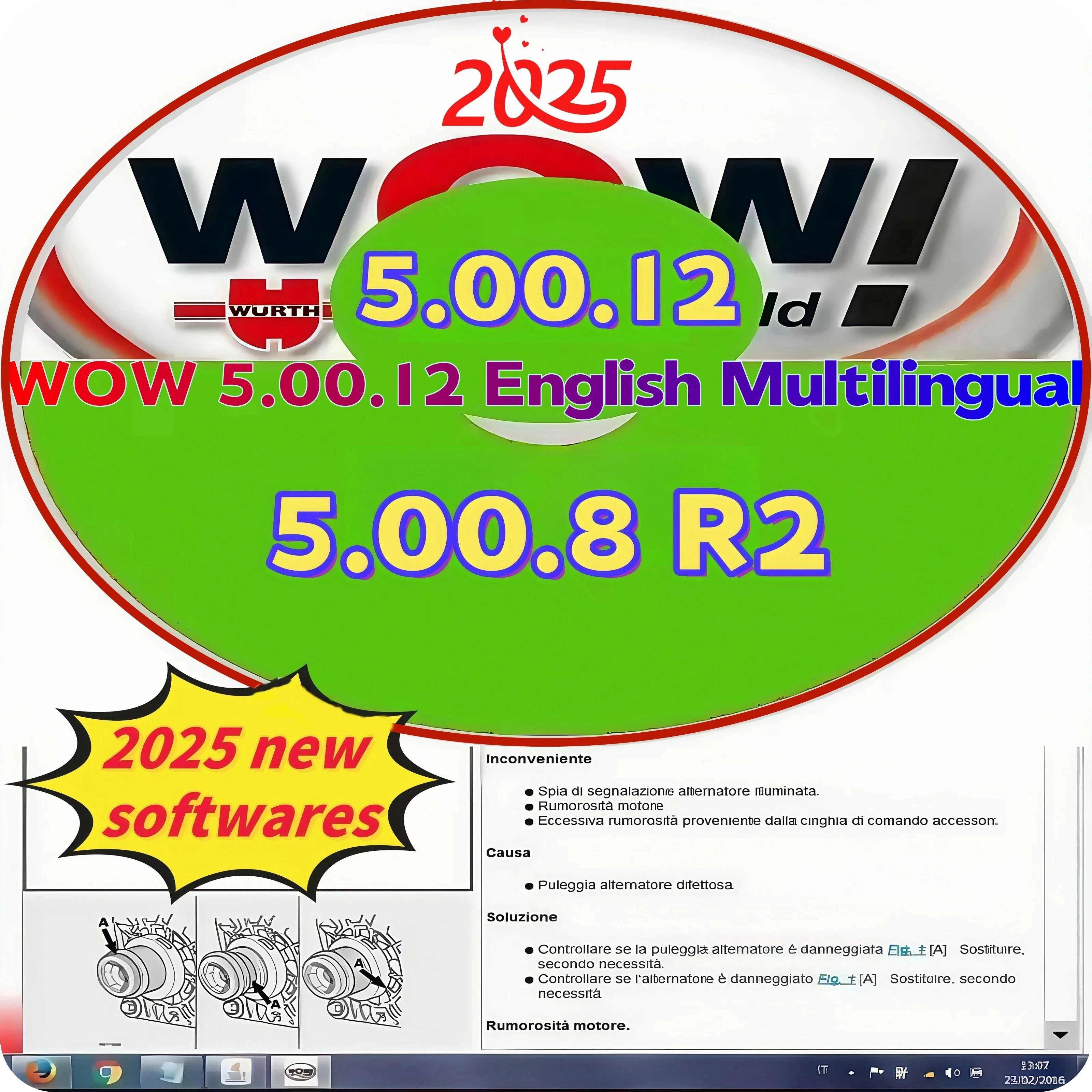 

2025 Wow 5.00.12 Diagnostic Magic 5.00.8 R2, с инструментом Kengen, 9 языков на кончиках пальцев, диагностика без границ