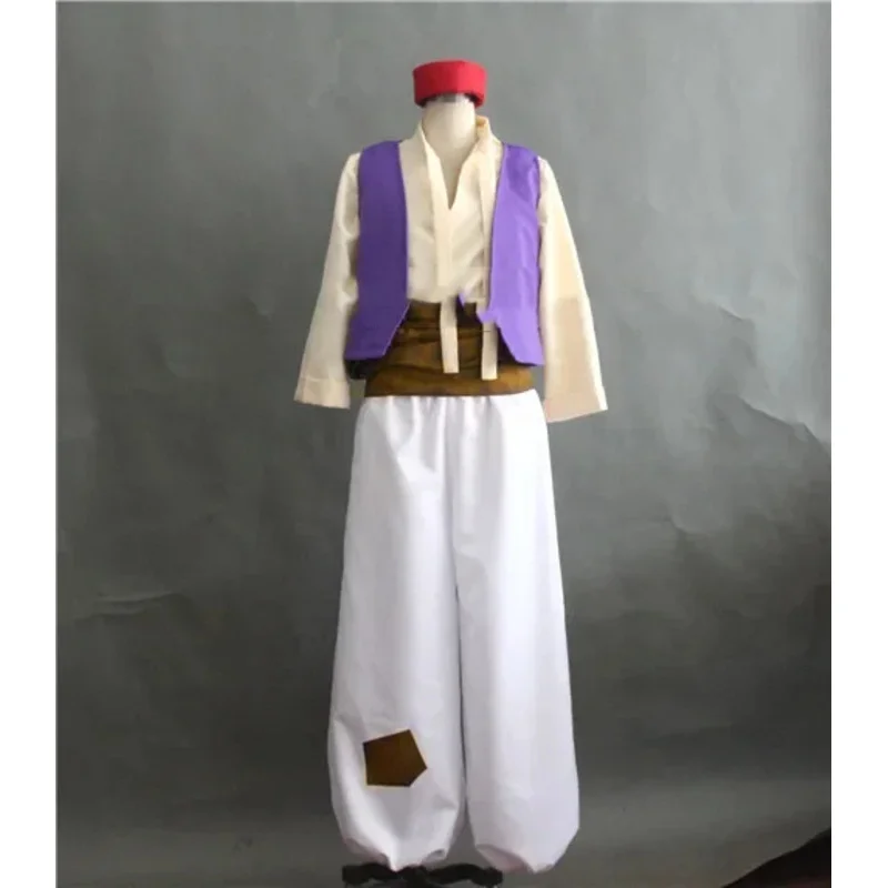 Anime Aladdin Halloween Erwachsene Männer Cosplay Kostüm Erwachsene Prinz Cosplay Kostüm für Männer Aladdin Kostüme Komplettset Xs-3xl