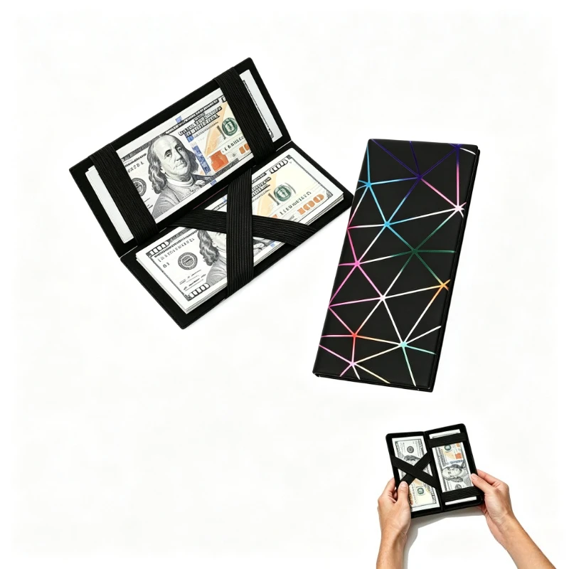 Cartera Mágica Mens Magic Elastic Walle Slim Money Clip Slim Cash Organizer Bi-fold Magic Purse for Men Magic Wallet Daily Use
