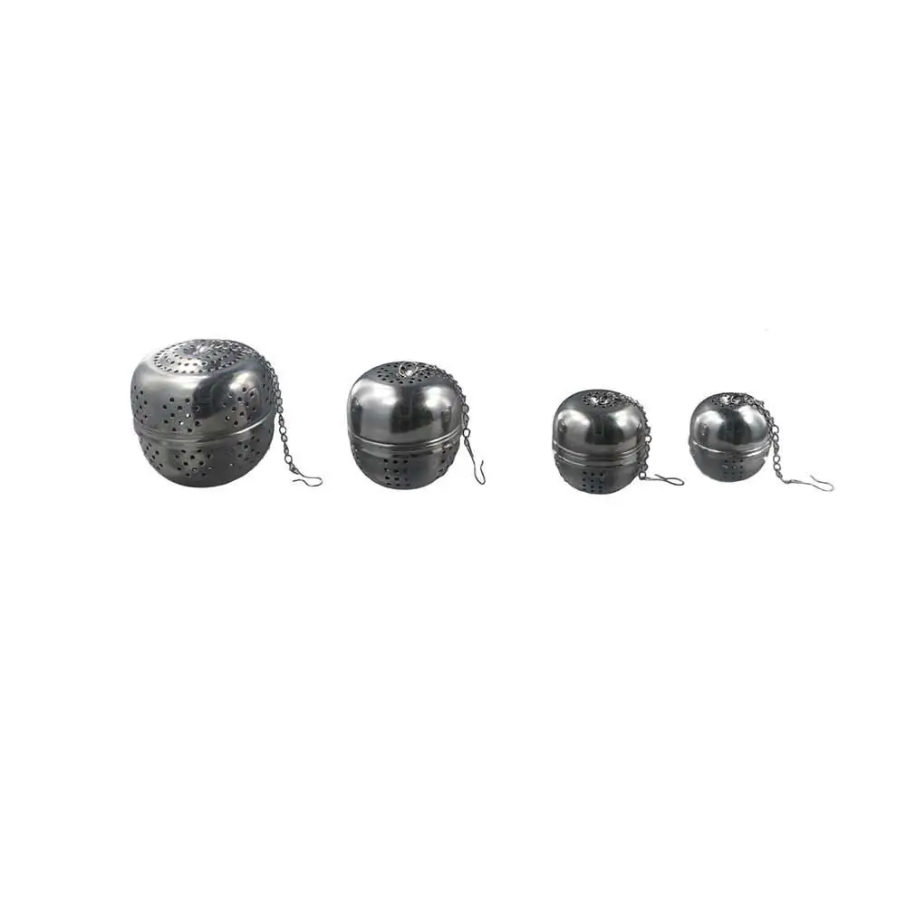 Easy To Clean Kitchen Hanging Type Stainless Steel Filtering Tennis Ball Tea Leak Mesh Seasoning Ball Tea Infuser