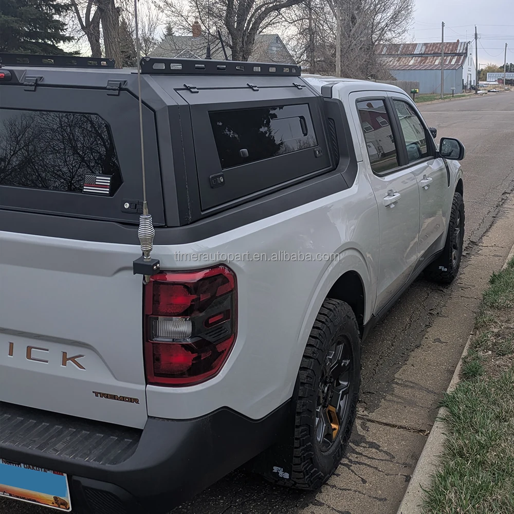 

2025 Maverick 4X4 Offroad с жестким верхом, водонепроницаемые стальные чехлы для пикапа, кровати, раздвижные окна, навесные колпачки, корпус кемпера