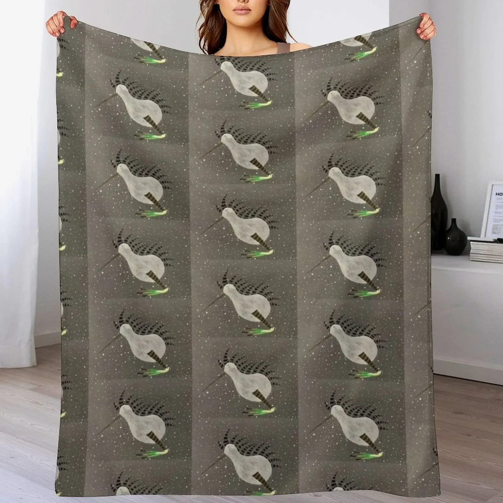 

Kiwi in Space Throw Blanket Soft Breathable Blanket for Night Sleeping