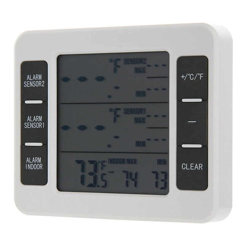 LCD-Digital-Thermometer, Hygrometer, Innen- und Außentemperatur- und Luftfeuchtigkeitsmesser, Temperatur- und Luftfeuchtigkeitssensor, eine einfache Installation