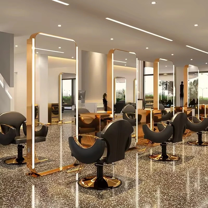 Modern Double-Sided LED Glass Mirror for Wall-Mounted Commercial Beauty Equipment