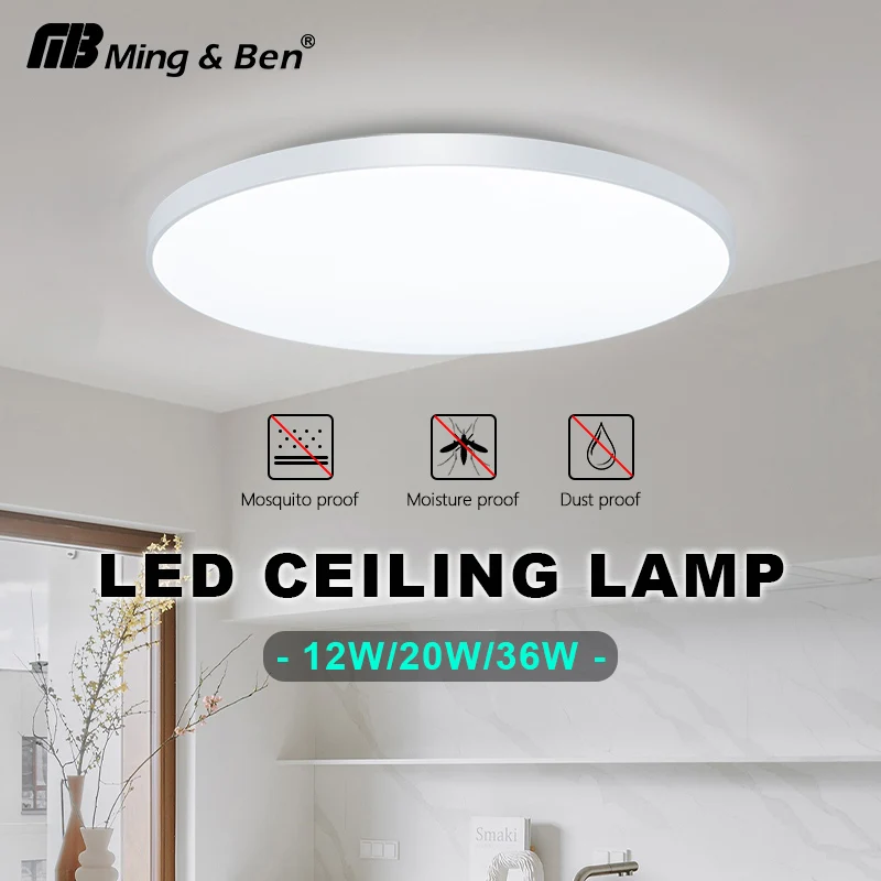 

Светодиодный потолочный светильник 12-36 Вт, минималистичный круглый холодный белый, 220 В, энергосберегающее яркое внутреннее освещение для гостиной, тонкий панельный светильник