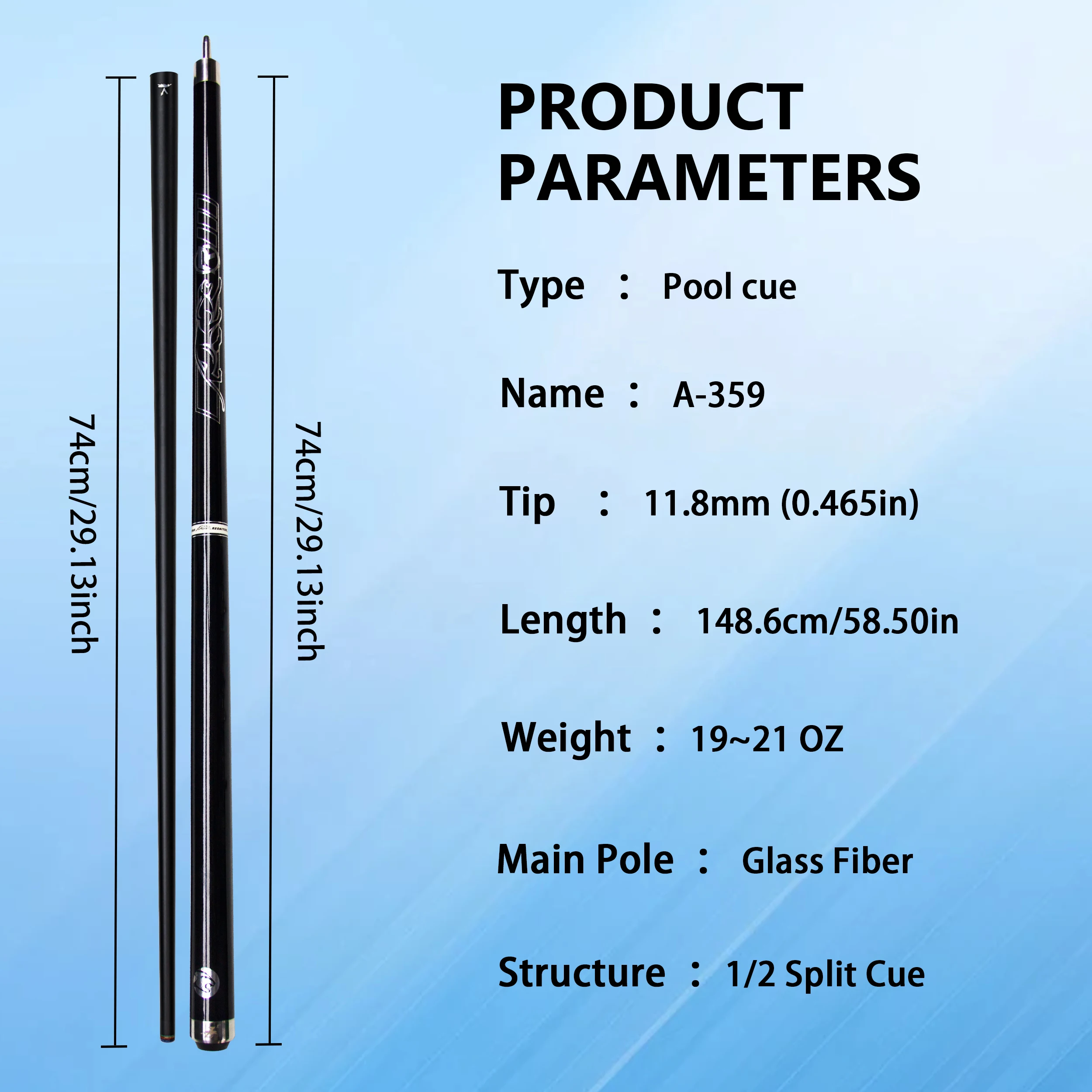 عصا البلياردو المساعدة - طرف 13 مم، عمود مضرب الاستقرار 19 ~ 21 أونصة عصا السنوكر 3 وسائد البلياردو تاكو دي بيلار #4