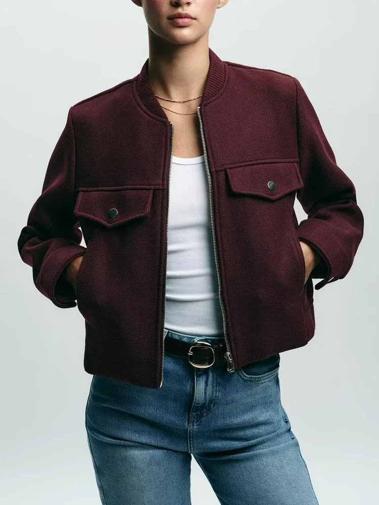 Fall 2025 Women's Faion Soft ort Jaet Casual Comfortable Outerwear Ele Quali Ethnic Stage Clothing