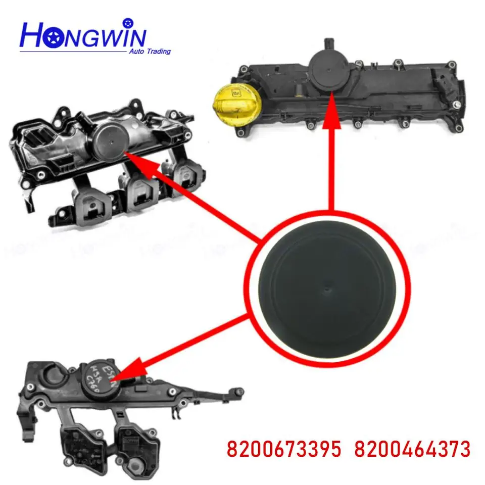 Kit de réparation de couvercle de soupape PCV avec membrane, Nissan, Renault Oke, Goo, Clio, décennie kMegane, Scenic, K9K, 8200756123, 8200433603, 2 pièces, 6 pièces, 10 pièces  34