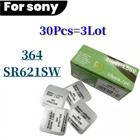 10-50Pcs  For SONY 364 SR621SW AG1 LR621 364 164 531 SR621 SR60 CX60 Button Battery For Watch Toys Remote Cell Coin Batteria