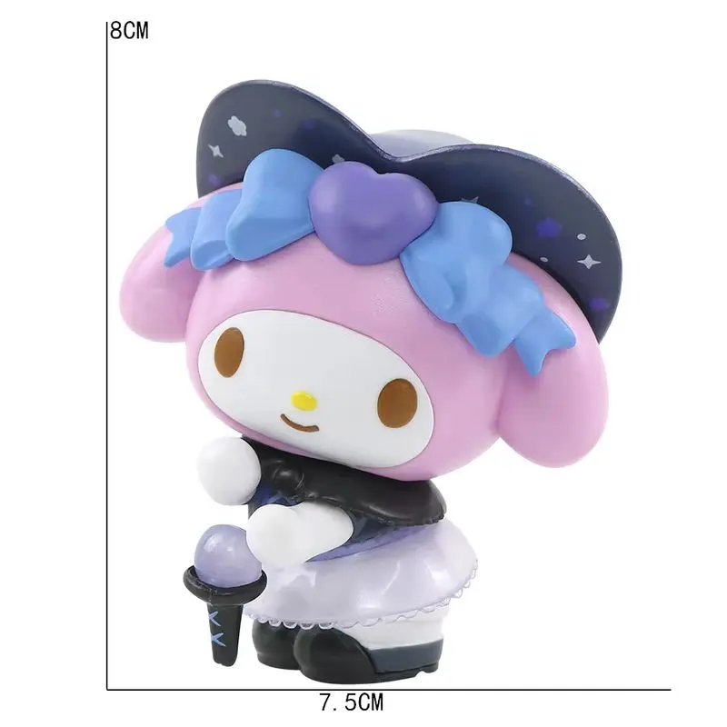 Historia mágica My Melody Kuromi Pochacco perro pudín lindo adorno de muñeca niña regalo de cumpleaños hecho a mano regalo de Navidad sorpresa