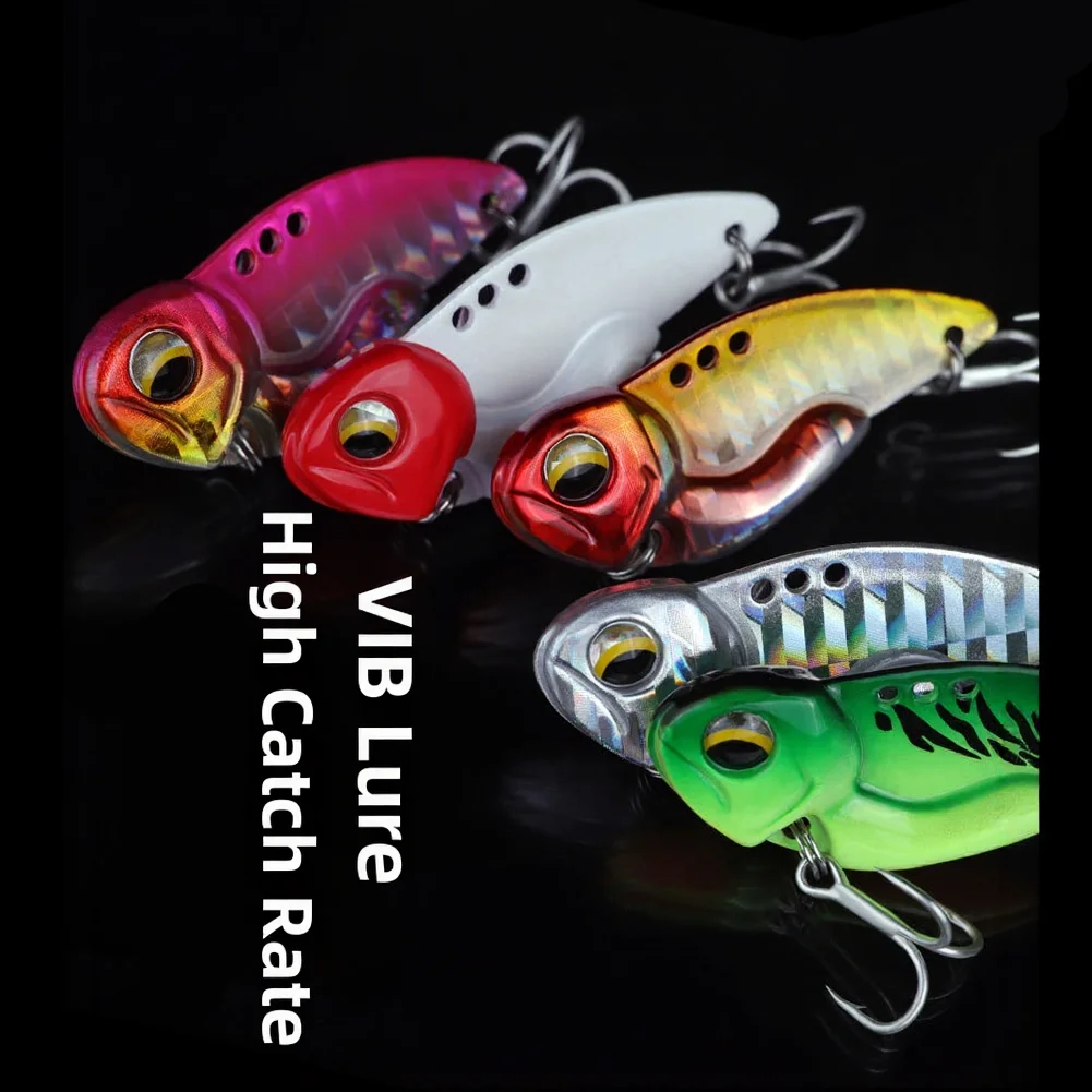 Metal VIB Spinner for Bass Pikeperch Trout with Optimized Shape for Long Distance Casting and Improved Retrieval Consistency