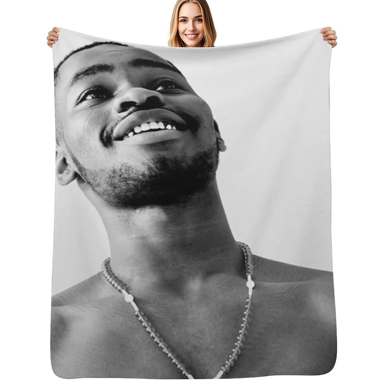 The rapper lyrics Throw Blanket for sofa Furry Plush Hairy funny gift Flannels Blankets