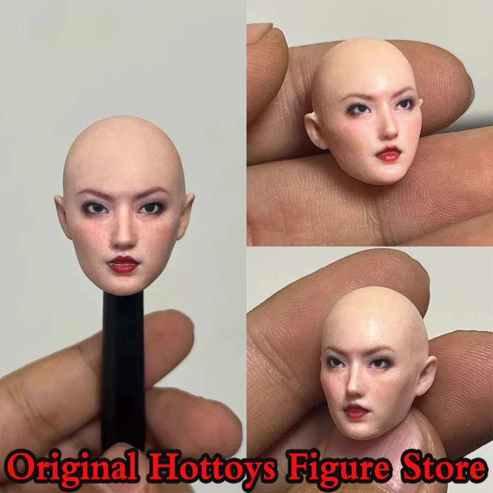 1/6 1/12 Maßstab Weibliche Soldatenkopfskulptur Amami Tsubasa Japanische Schönheitskopfschnitzerei für 12'' 6'' Actionfigur-Puppenspielzeug