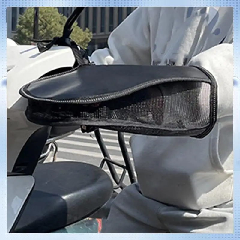 

NEW-Motorcycle Handlebar Gloves For Summer Sun Protection Summer 3D Mesh Gloves Breathable Mesh Mitts