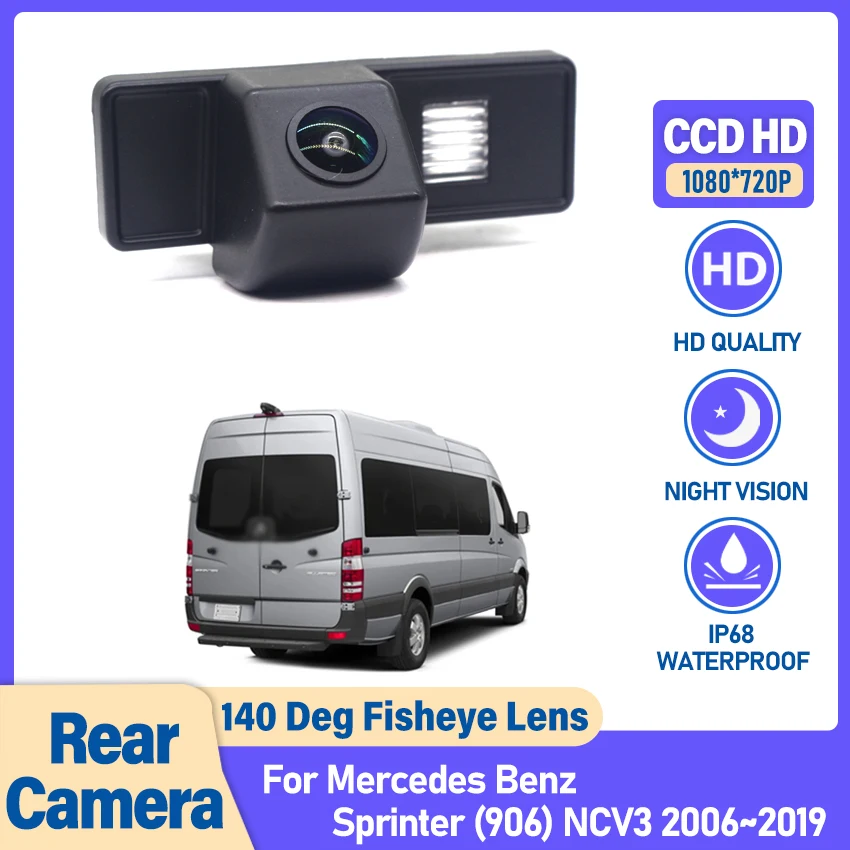 140 Degree CCD Waterproof Car Reverse Reversing Camera For Mercedes Benz Sprinter (906) NCV3 2006-2019 Vehicle Rear View Camera