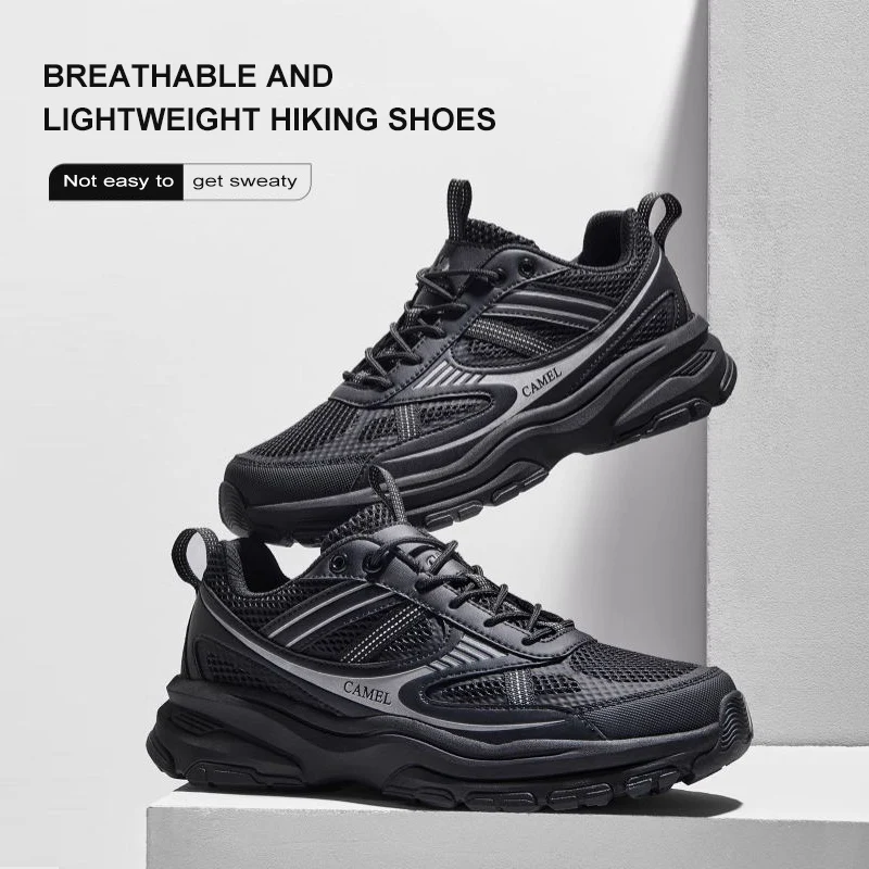 GOLDEN CAMEL 스포츠 신발 메쉬 통기성 운동화 두꺼운 바닥 도시 편안한 캐주얼 신발 남성용 2025 봄 신작