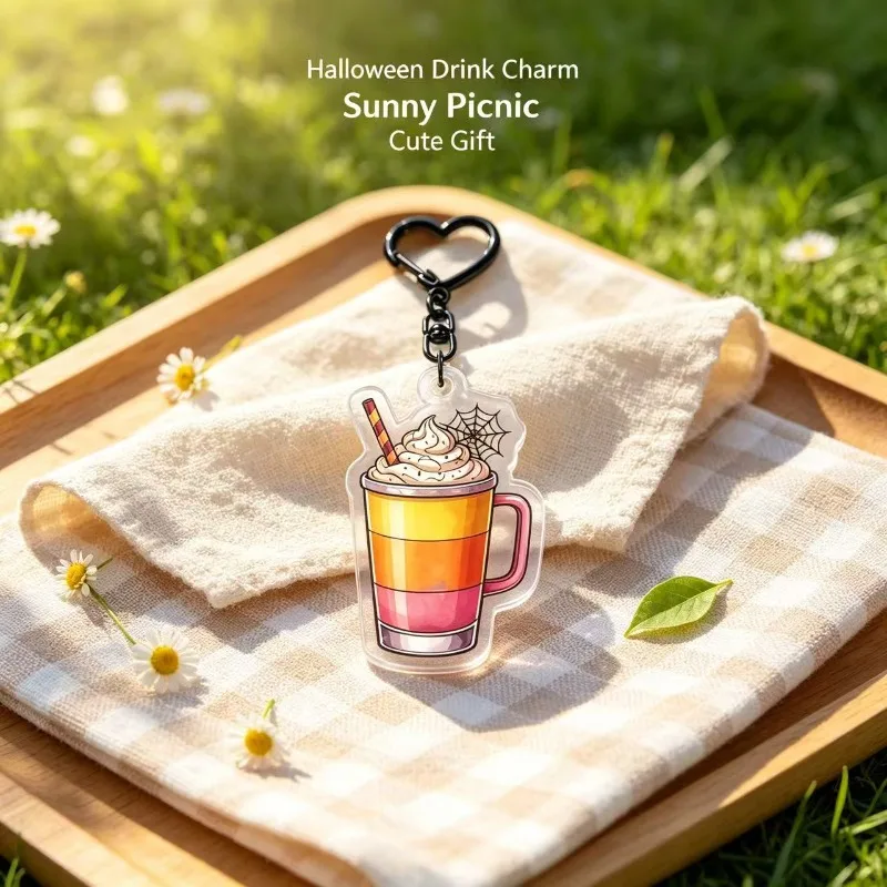 5cm wear resistant acrylic keychain small bag pendant minimalist key holder decor for daily backpack handbag