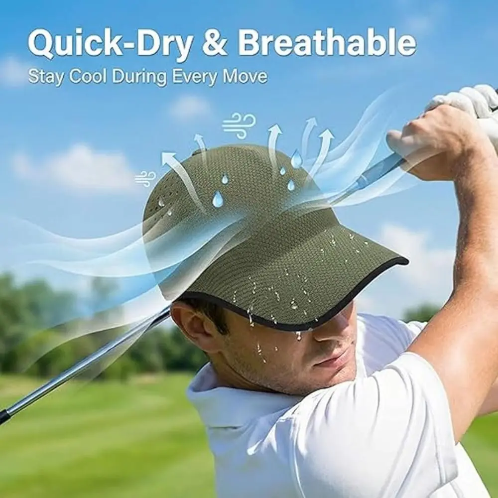 New Design Seamless Baseball Cap Packable Lightweight Sports Hat Quick Drying Breathable Visor Cap