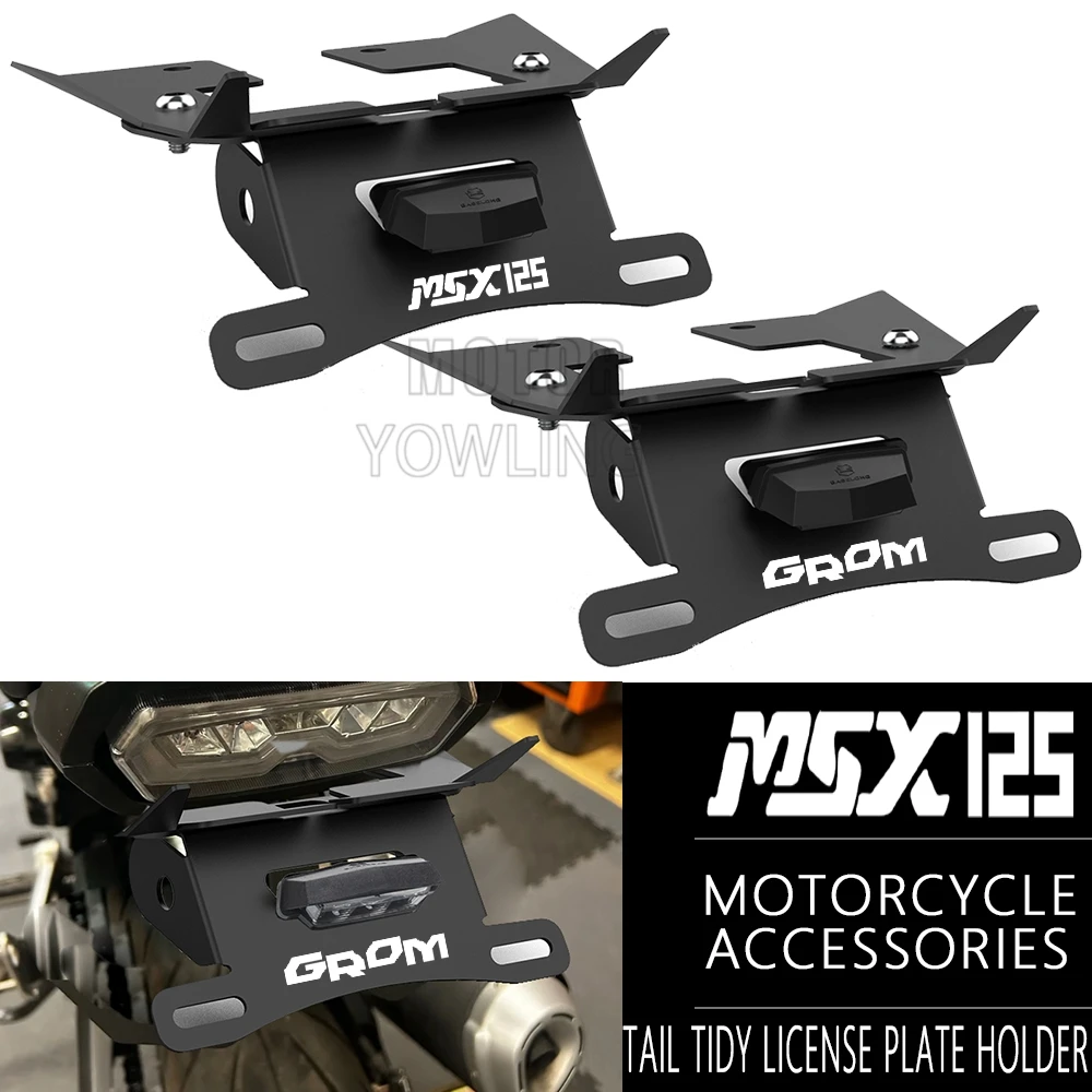 For Honda MSX 125 Grom / SF MSX125 GROM125 2020-2025 2026 2027 License Plate Holder Bracket Rear Tail Tidy Fender Eliminator Kit