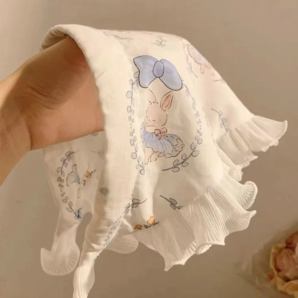 Neues ländliches Spitzen-Stirnband, dreieckige Form, kleine Blume, kariertes Kopftuch, süße Rose, Schal, Haarband, Haar-Accessoires