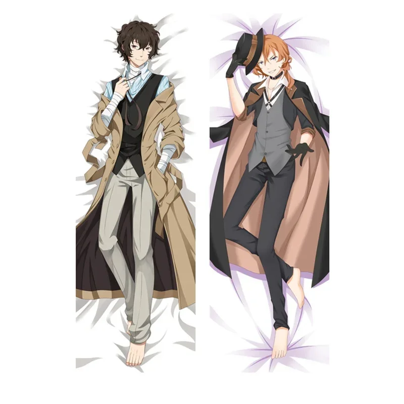 Funda de almohada cosplay de Anime Bungo Stray dogs Osamu Dazai disfraz dakimakura abrazando el cuerpo piel de melocotón ropa de cama para el hogar funda de almohada