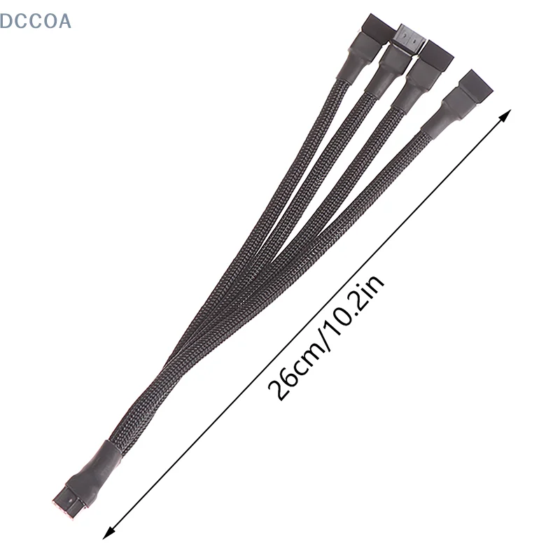 1Pcs 4 Pin Adapter Cable Cpu Fan Splitter 1 To 1 2 3 4 Computer Fan Splitter Cable Extension Power Accessories