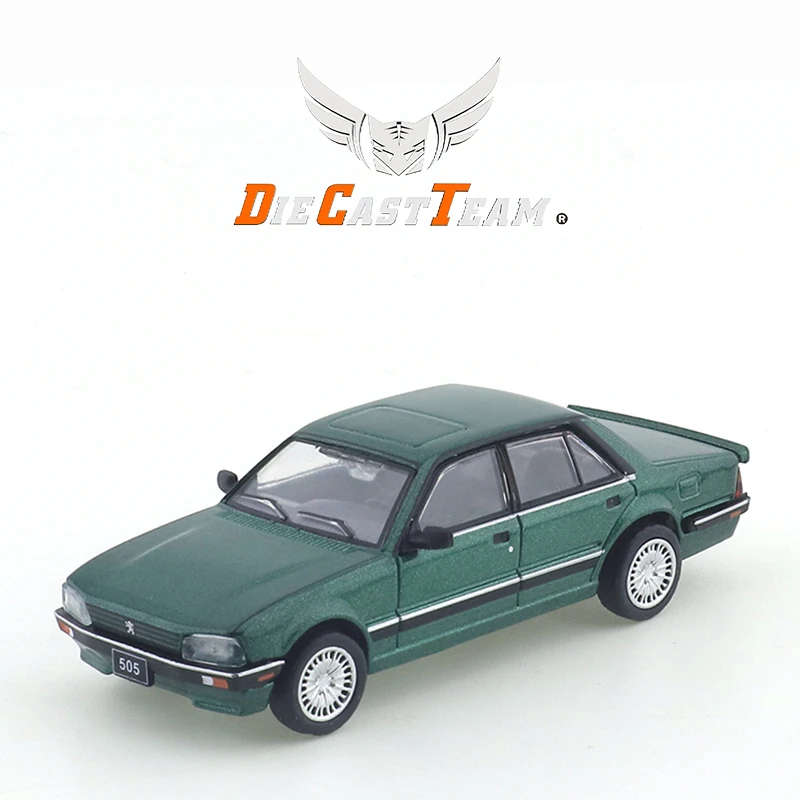 DCT/الظل 1/64 بيجو 505 سيدان نسخة سيارة ألعاب مصنوعة من خليط معدني سيارة دييكاست نموذج معدني للأطفال هدايا عيد الميلاد لعب للأولاد