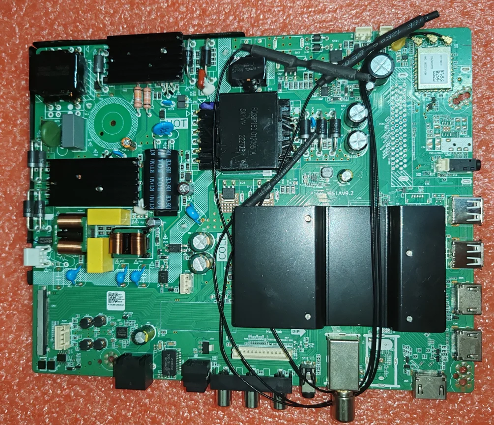 P150-2851AV9.2   WiFi network three-in-one TV motherboard, physical photo for  95V--130V 600ma    80W