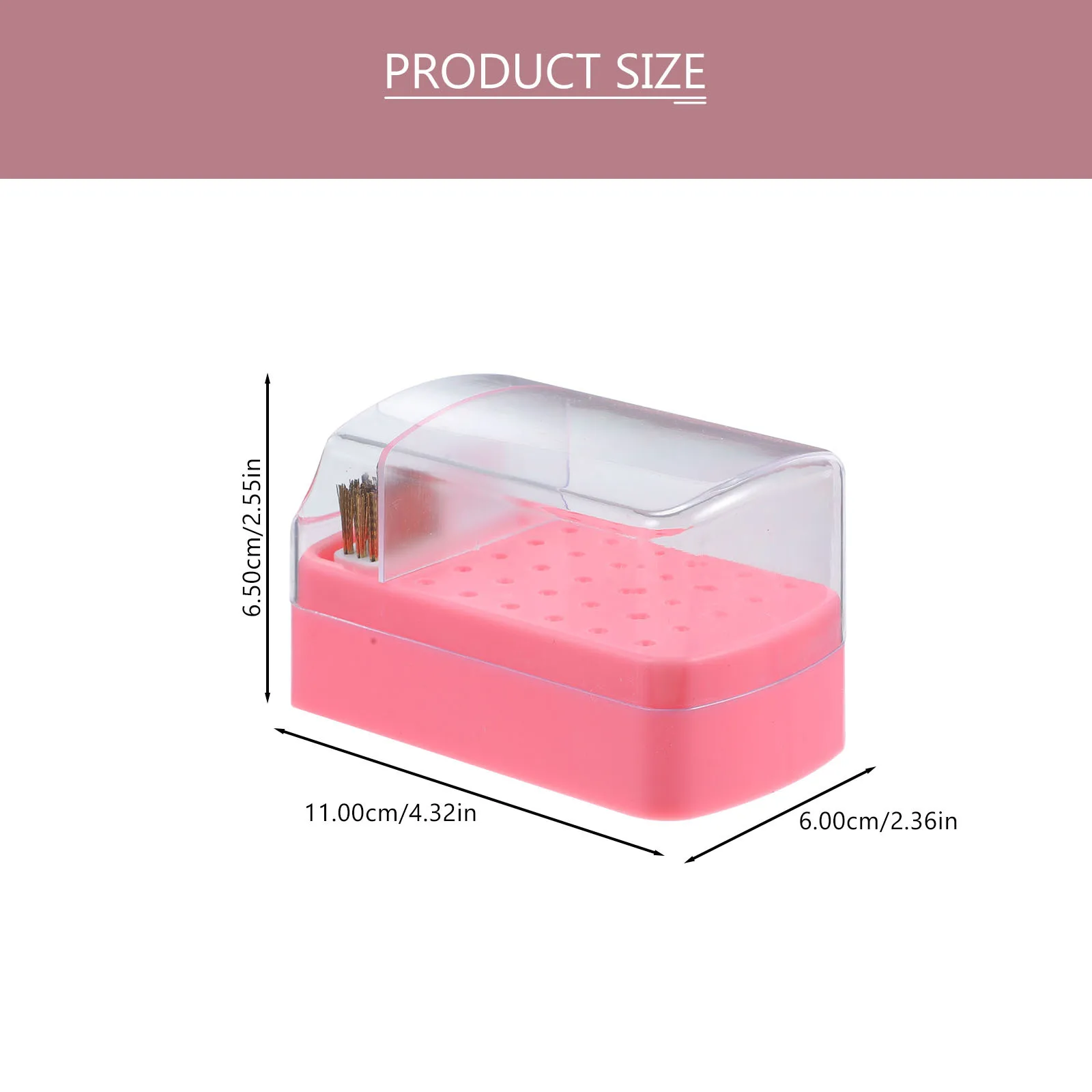 Nagelboren Opbergdoos Doorzichtig plastic 30-gaten Organizer Manicure Polijstkophouder Nagelsalon Gereedschapsopbergdoos