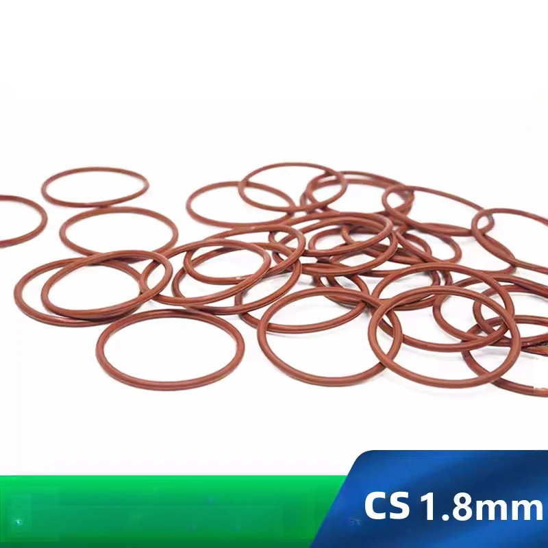 Custom FKM O-rings CS 1.8mm Fluoroelastomer Gasket Chemicals Oils High-temperature Corrosion Resistance Brown