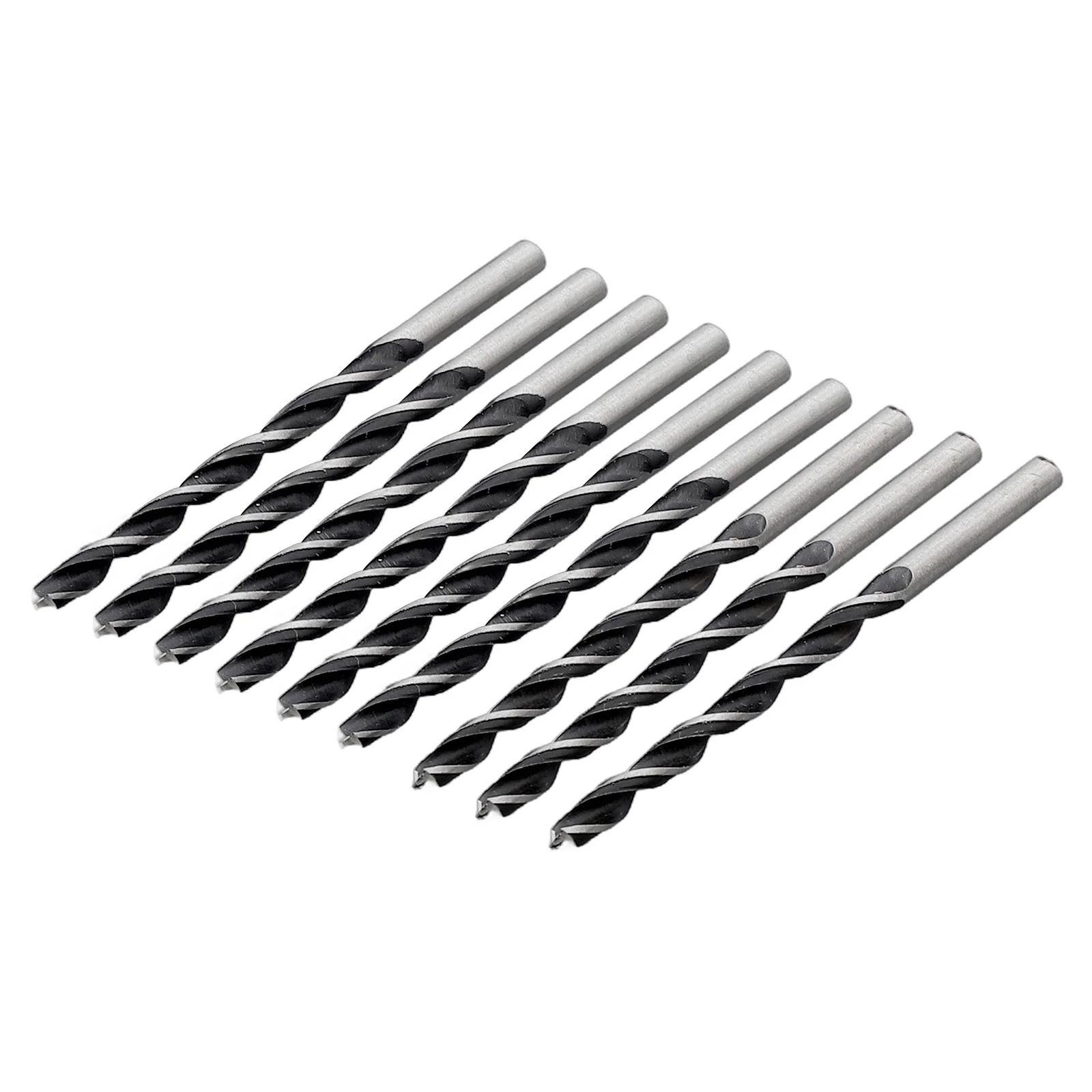 10pcs 75mm Woodworking Spiral Drill Bit 4mm Diameter Wood Drills W Center Point For Woodworking Enthusiasts Professional Workers