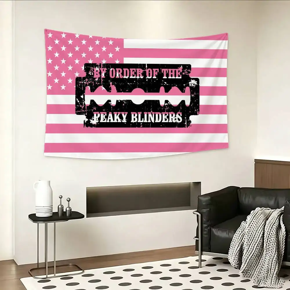 THE P-PEAKY BLINDERS Flags Wall Hanging Background Art Banner for Bedroom Home Outdoor Decor