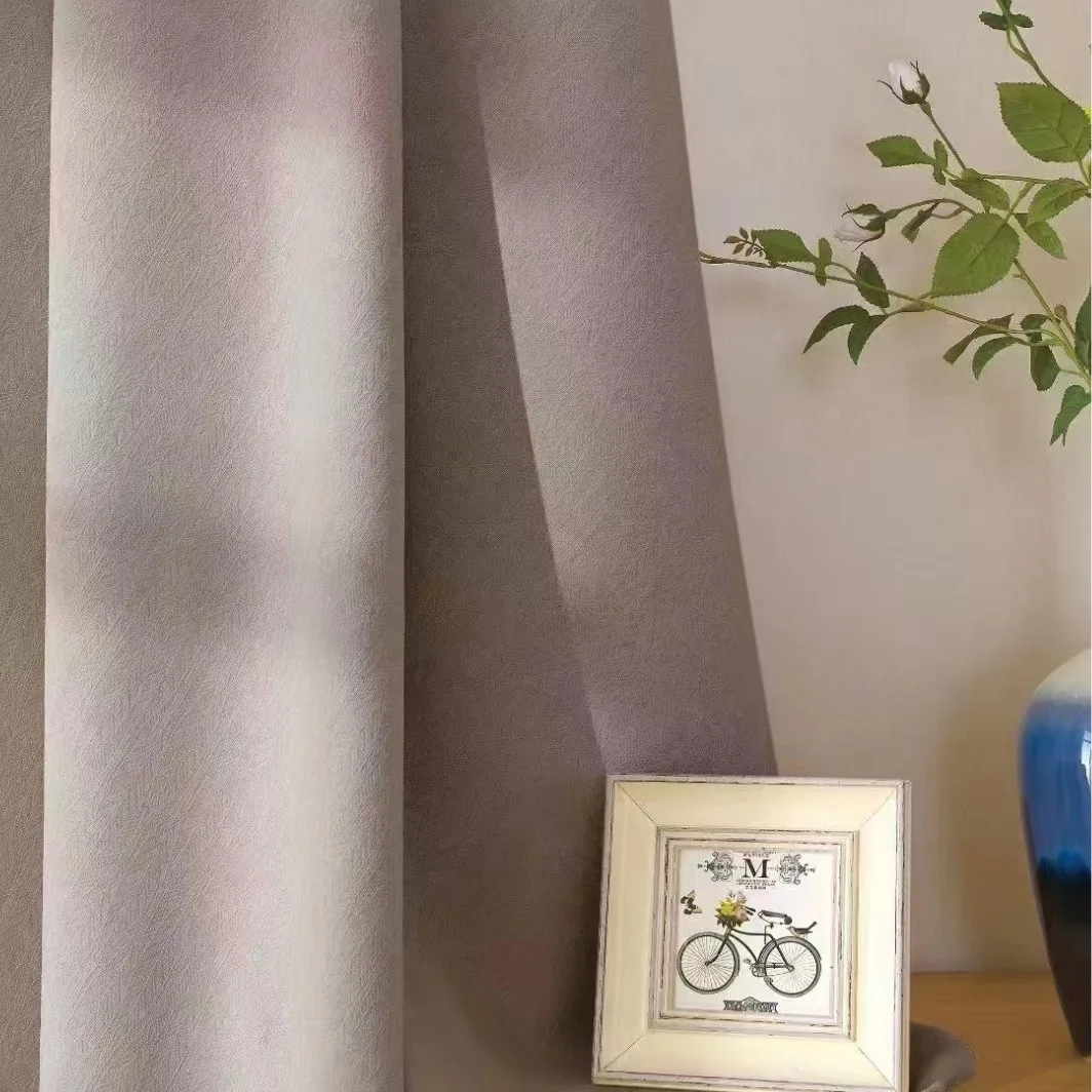 French Cream White Jacquard Thickened Chenille Blackout Curtain for Custom Finished Product for Living Room Villa