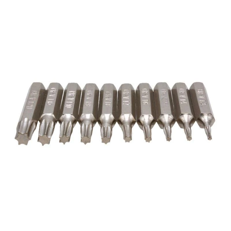 31GJ 10pcs 4mm 1/4inch Hexagonal Blossoming Head Screw Bit Bit Set Security Star Screaddriver