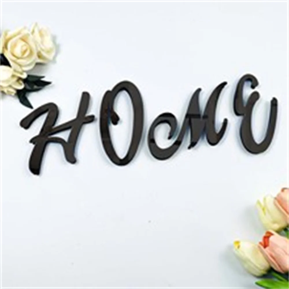 Acrylic Mirror Sticker A-Z 10cm Lowercase Decorative Alphabet Letters Wall Art Home Decor 26 Piece English Alphabet Decorative L