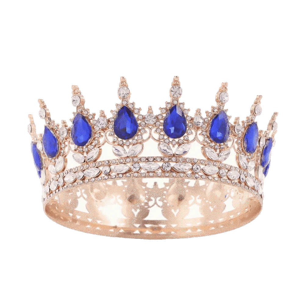 

Rhinestone Baroque Pageant Crowns Luxury Crystal Cake Decorations Queen Princess Tiara Sparkling Hair Jewelry Bridal Crowns