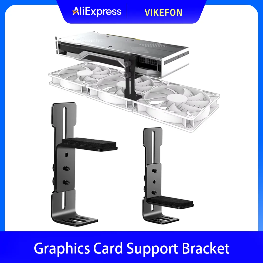 VIKEFON Graphics Card Holder Adjustable Video Card Bracket GPU Holder for ITX/ATX Desktop PC Case Accessory Prevent Sagging