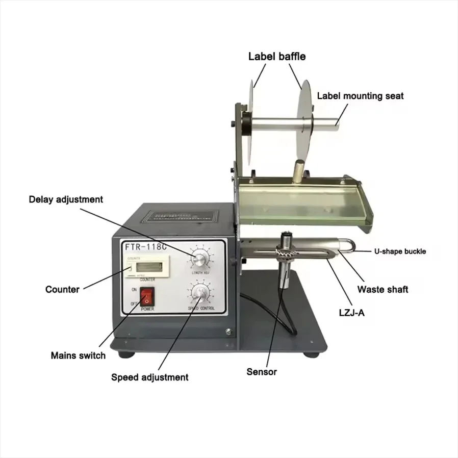 Photoelectric Sensor Fiber Optic Sensor FTR-118C Automatic Label Dispenser with Counter